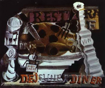 wein - Das Restaurant Türkei mit Trüffel und Wein 1912 kubist Pablo Picasso